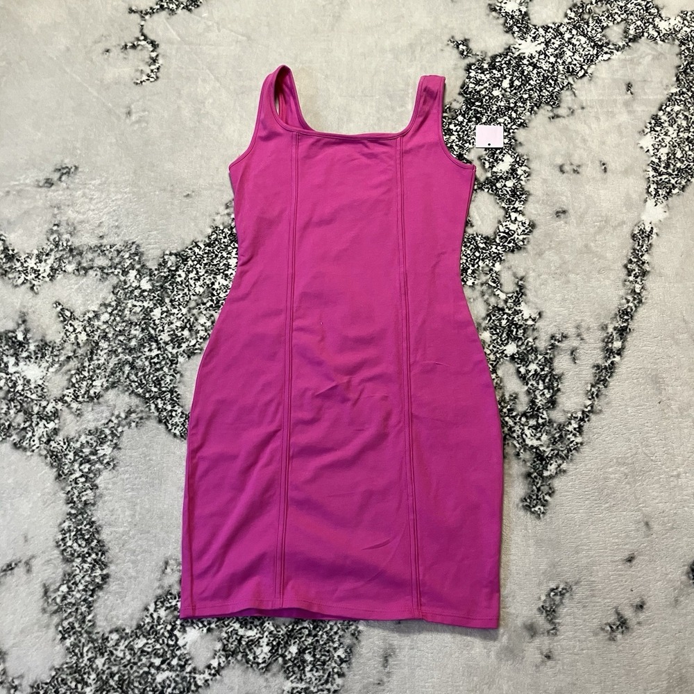 Wild Fable Dress Womens Sz S Pink Magenta Sleeveless Seamed Bodycon Mini
